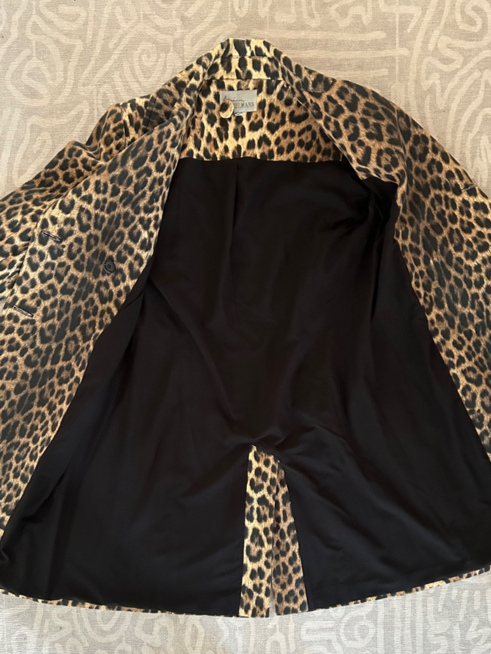 Vintage Leopard Print Trench Coat Adrienne Winkelmann - Picture 4 of 6
